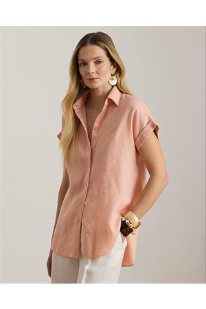 Broono-Short Sleeve-Button Front Shirt-Tissue Line LAUREN RALPH LAUREN | Camicia | 200874259012